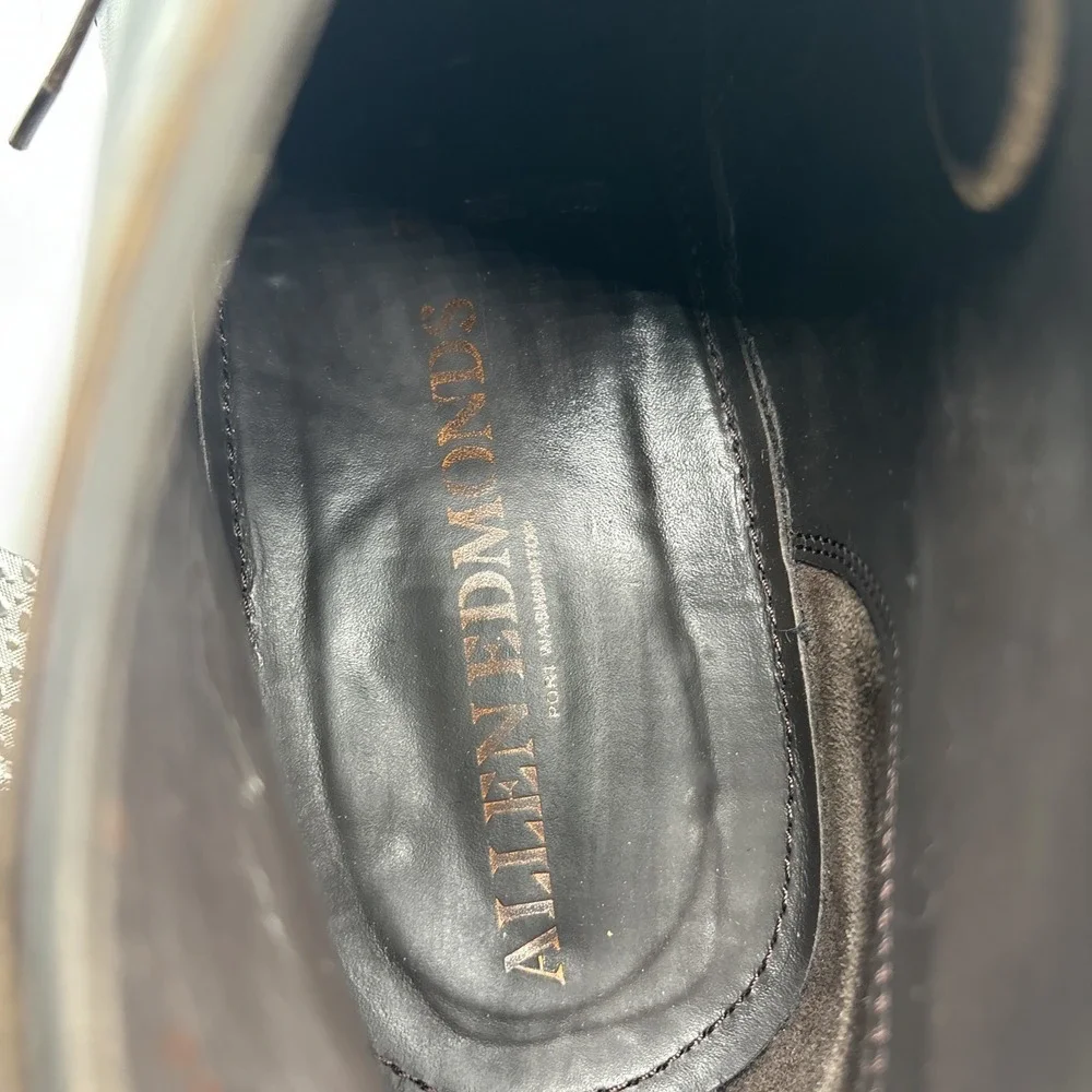 Allen Edmonds Rafael Men 11D Dark Brown Leather Split Toe Chukka Boot Dress Shoe